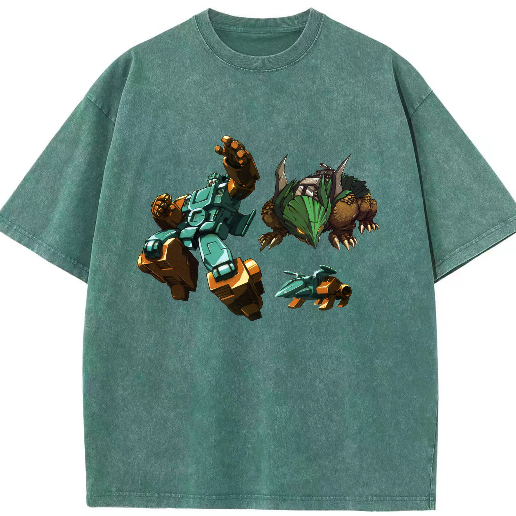 （画像用）  綿100% ヴィンテージ風 半袖Tシャツ（フロントプリント）